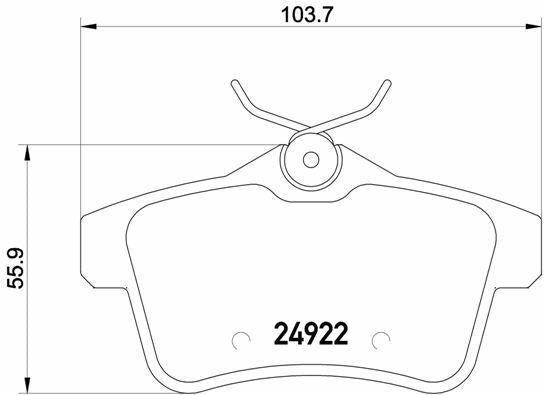 BREMBO P61114 Brake Pads - Rear for Peugeot 3008/5008 2009+