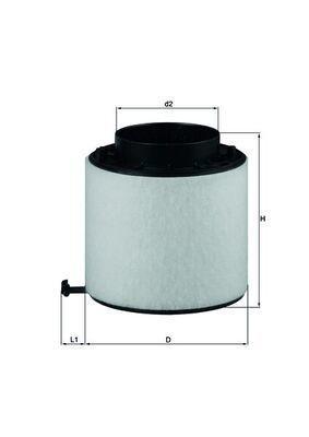MAHLE LX2092D Air Filter - Compatible with Audi A4, A5 & Q5 — Air & Cabin Filters