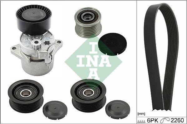 INA 529011523 Corrugated Belt Kit (6Pk2260) - Compatible with W203 (00-07), S203 (01-07), C209 (02-09) — Belts