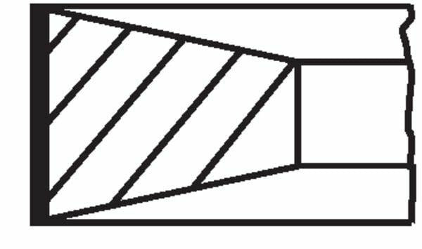 MAHLE Piston Ring Set 1.00 mm for Ford Transit T12-T15 - 68-80Ps 2.5D-TD (91-97) — Pistons & Rotating
