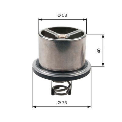 Gates TH07882 Thermostat (82°) Volvo Fh12 Fh16 Fl6 Fl7 Fl10 Fm12 Fs7 F12 F16 Daf Xf 105 Xf 95 Cf 75 — Water Pump & Thermostat