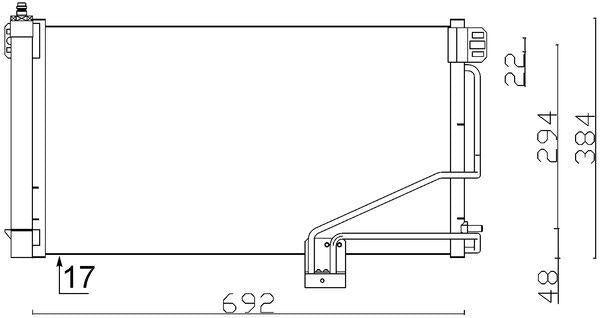 Mahle AC347001S A/C Condenser Mercedes W203-W209 2001-2006 — Condensers & Evaporators