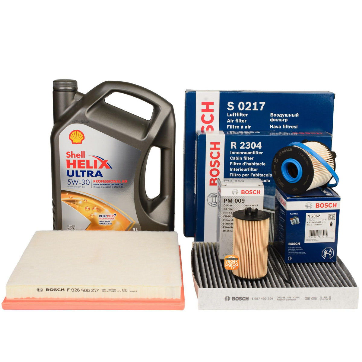 Scheduled Service Set Astra J 1.6 Diesel ( Shell Helix Ultra Pro AG 5W30 5 LT — Auto Parts Hall, Maintenance & Service Kits