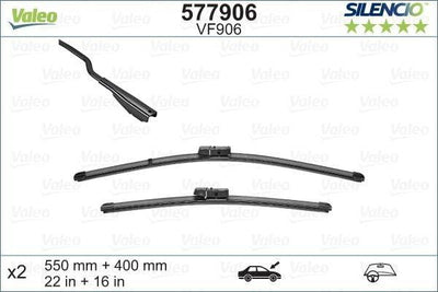 Valeo 577906 Wiper Blade Set - 22 Inch & 16 Inch — Wipers