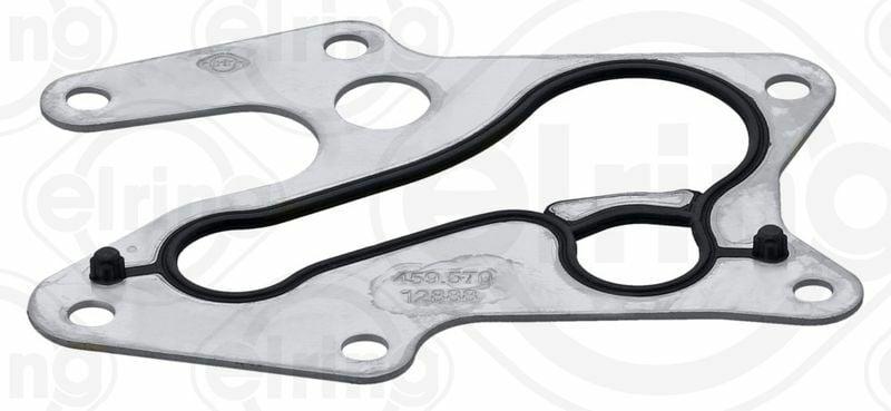 ELRING Oil Cooler Gasket 459.570 - Metal Elastomer — Oil System