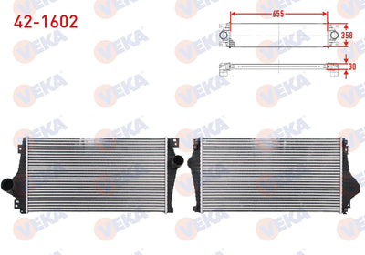 Veka 42-1602 Turbo Radiator (Intercooler) Chevrolet Epica 2.0 D 150 Hp 2007-2011 — Radiators & Fans
