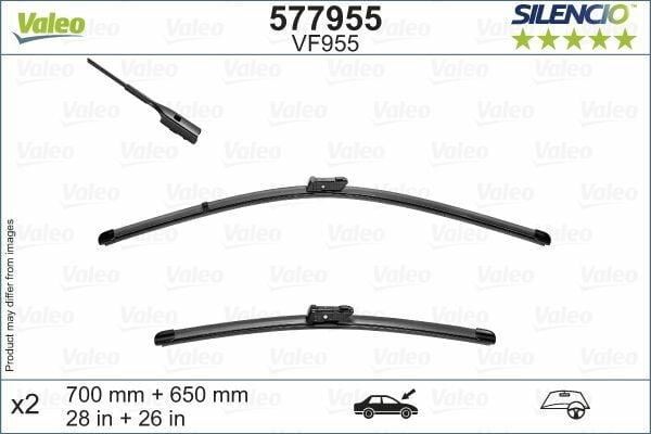 Valeo 577955 Wiper Blade Set - 28 Inch & 26 Inch — Wipers