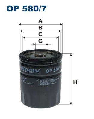 Filtron OP580-7 Oil Filter (18 K4f,25 K4f,20 T4h) Discovery I (Lj) 2.0 16 V 89-98 Freelander I L314 98-06 — Oil Filters
