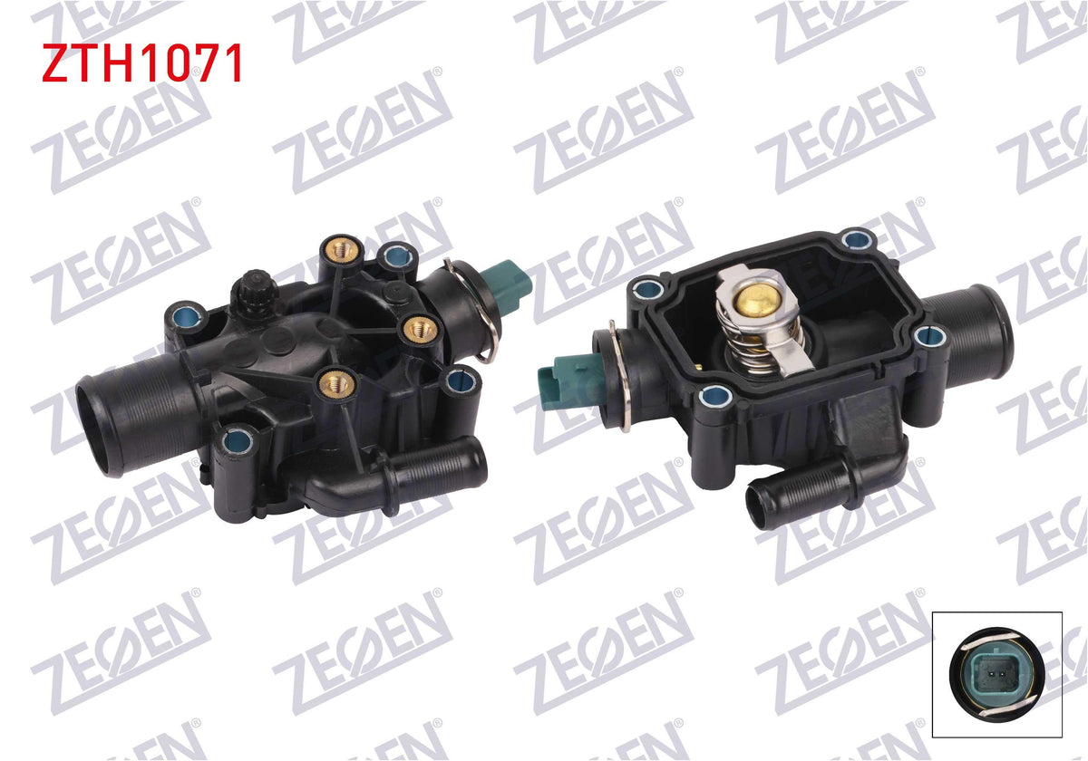 Zegen ZTH1071 Thermostat Complete with Switch 91 C Citroen C-Elysee 1.6 VTI 2012-/ C2 1.4 2003-2009 — Water Pump & Thermostat