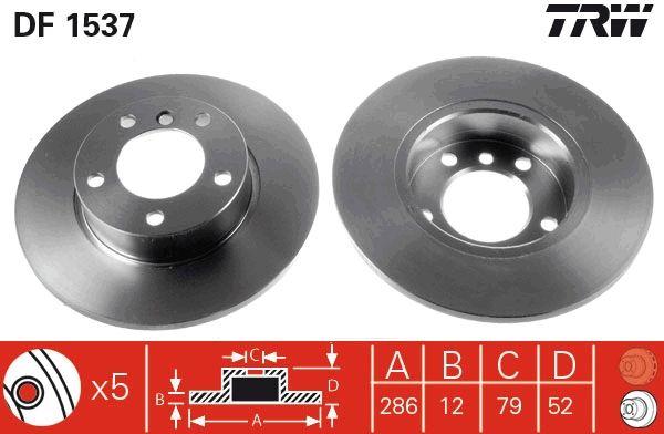 TRW DF1537 Brake Disc Front 3 (E36) 90-98 316 i 318 Is 318 Tds 3 Coupe (E36) 91-99 Z3 Roadste — Brake Rotors & Drums