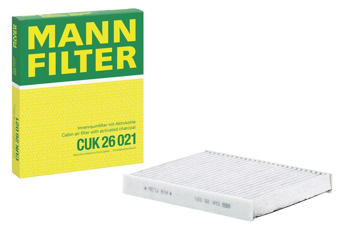 Mann CUK26021 VW T-Cross with Carbon Cabin Air Filter (Polo / Audi A1 / Seat Ibiza-Arona / Skoda Kamiq — Air & Cabin Filters