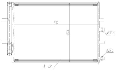 MGA 82283 A/C Condenser Ford Transit V362/V363 2.2 TDCi 2014- — Condensers & Evaporators
