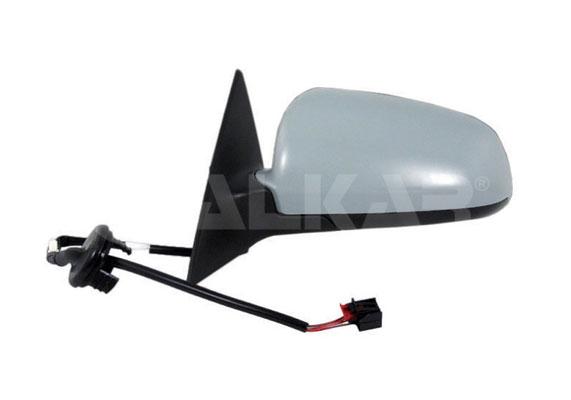Alkar 6125798 Outer Rear View Mirror Left Electric Aspheric Heated Primed 5 Pin Audi A6 2004-2008 — Mirrors