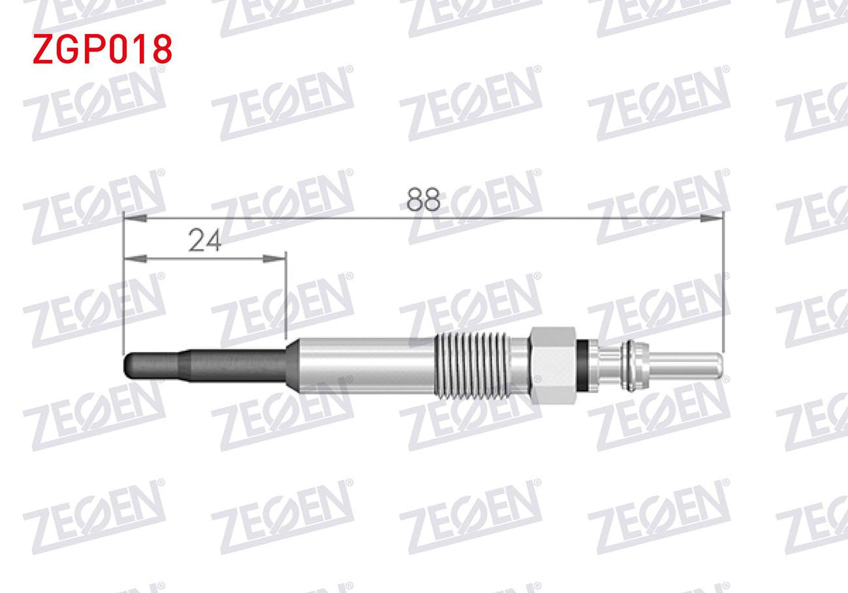 Zegen ZGP018 Glow Plug 11V Dacia Duster 1.5 dCi 2009-2012 / Sandero 1.5 dCi 2008-2013 / Renault Clio III (Br0 — Coils & Plugs