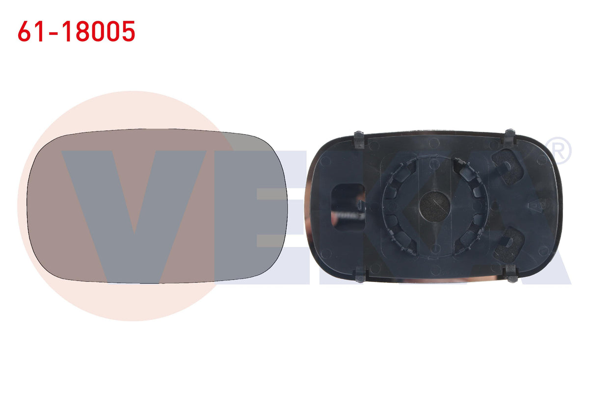Veka 61-18005 Mirror Glass Left-Right Mechanical Fiat Doblo 2001-2010 — Mirrors