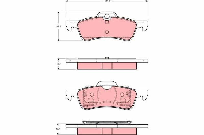 TRW GDB1477 Brake Pad Rear Mini Cooper R50-R52-R53 — Brake Pads