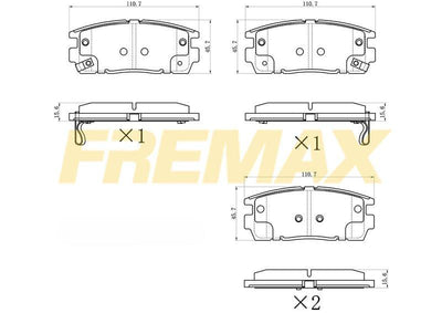 Fremax FBP-1502 Rear Brake Pad (Corbon Formula) Chevrolet Captiva Antara 2007 > — Brake Pads
