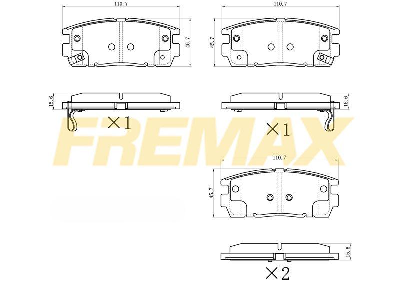 Fremax FBP-1502 Rear Brake Pad (Corbon Formula) Chevrolet Captiva Antara 2007 > — Brake Pads