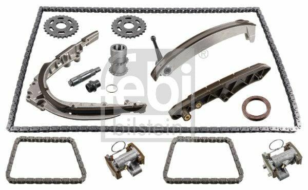 FEBI Excentric Tension Set M62 - Complete Set for BMW E39 E38 E53 99-06 — Pulleys & Tensioners