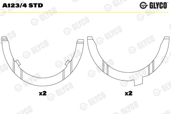 Glyco A123-4STD Kenar Ay Bearing VW Amarok Golf Caddy Crafter Jetta Passat Polo Transporter T5