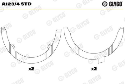 Glyco A123-4STD Kenar Ay Bearing VW Amarok Golf Caddy Crafter Jetta Passat Polo Transporter T5