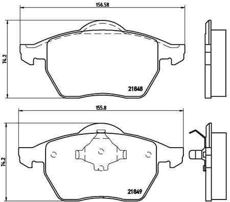 BREMBO Front Brake Pad Set - VW Sharan & Seat Alhambra — Brake Pads