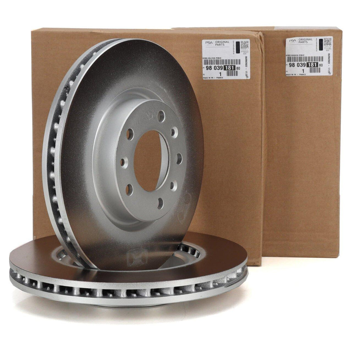 PSA 9803918180 Peugeot 308 (T9) 2013+ Front Brake Disc Set 283mm Left & Right Genuine Set — Brake Rotors & Drums