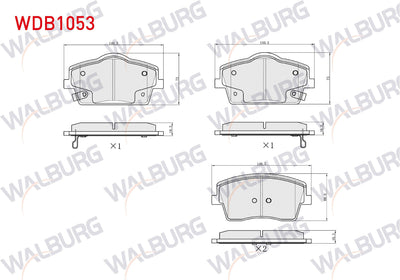 WALBURG WDB1053 Brake Pad Front Volvo Xc40 2018 — Brake Pads