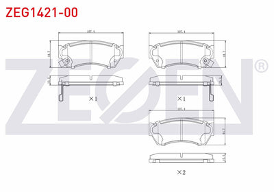 Zegen ZEG1421-00 Brake Pad Front with Wear Indicator Tata Indigo 1.4 D 2003-/ 1.4 2003-/ Suzuki Swift II 1.3i 19 — Brake Pads