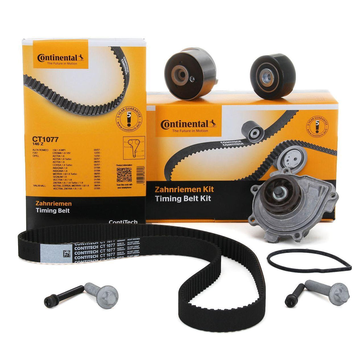 Continental Opel Vectra C 1.6 Twinport Timing Kit & Water Pump Set — Water Pump & Thermostat