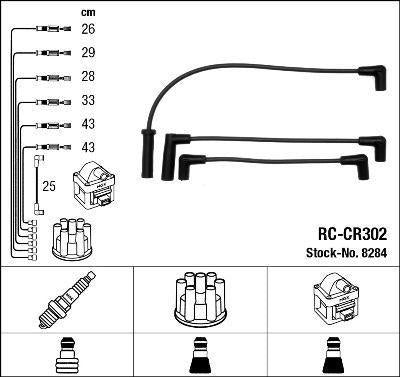 NGK 8284 Jeep Cherokee Wrangler 4.0 Ignition Wire Set - Wiring for Jeep — Coils & Plugs