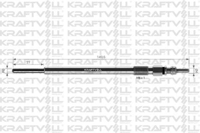 Kraftvoll 05030110 *12 Glow Plug 11.5V Mitsubishi Colt 1.5 DI-D, Smart Forfour (454) 1.5 CDI 04 > 06 — Coils & Plugs