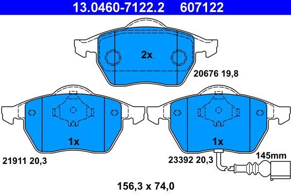 ATE 13.0460-7122.2 Brake Pad — Brake Pads