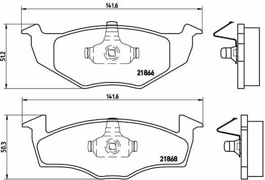 BREMBO P85030 Front Brake Pads - VW Golf, Polo & Seat Ibiza