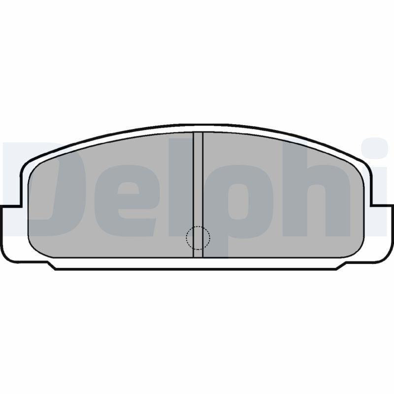 Delphi LP401 Rear Brake Pads - Low-Metallic Material