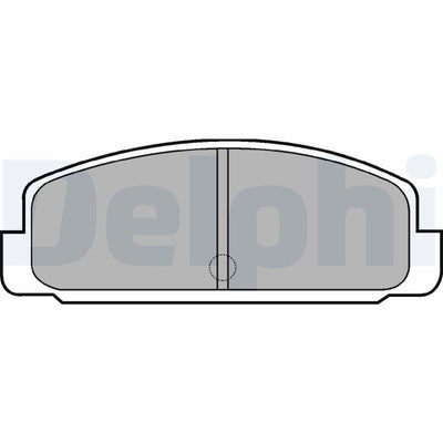 Delphi LP401 Rear Brake Pads - Low-Metallic Material