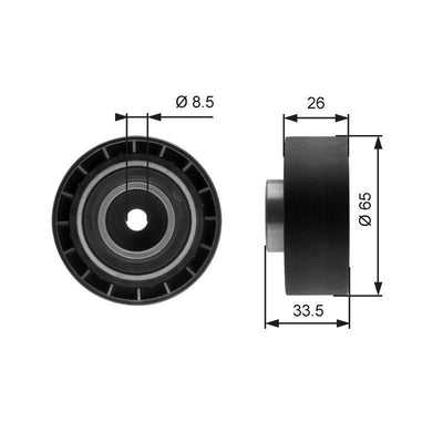 Gates T39057 V-Belt Tensioner Bearing (Rover: 200 400 45 1.4 1.6 1.8)