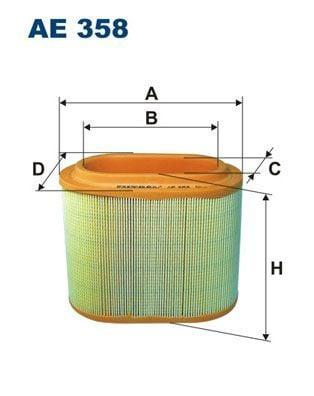 FILTRON AE358 - Air Filter for 98-Hí.H1 Starex 2.5 CRDi — Air & Cabin Filters
