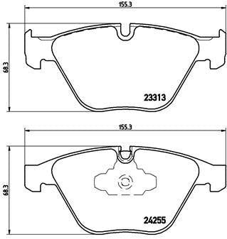 BREMBO P06055 Brake Pads - Premium Performance for BMW E90-E91-E92-E93