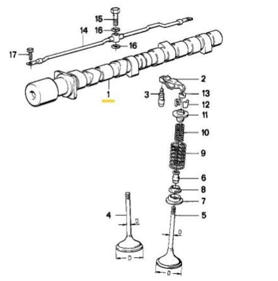 Estaş EST-04018 Camshaft Shaft BMW E30 E34 E36 M40 89-93 — Timing