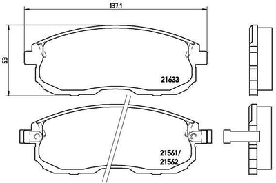 Brembo P56021 Brake Pad Front Low-Met Suzuki — Brake Pads