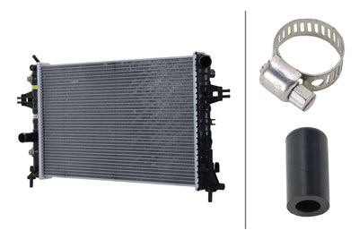 Hella 8MK366302-501 Radiator Opel Astra G 1.4-1.6-1.8 with A/C Automatic (Brezıng) — Radiators & Fans