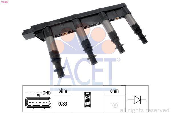Facet 96383 Ignition Coil Citroen C2 C3 C4 Peugeot P206 P307 03 — Coils & Plugs
