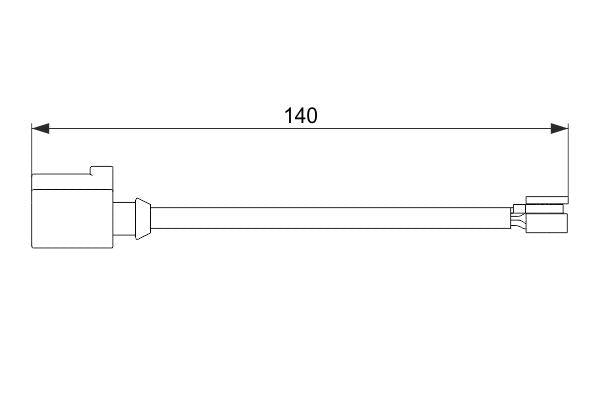 Bosch 1987474566 Rear Brake Pad Cable Touareg Cayenne Q7 Panamera 140mm — Brake Pads