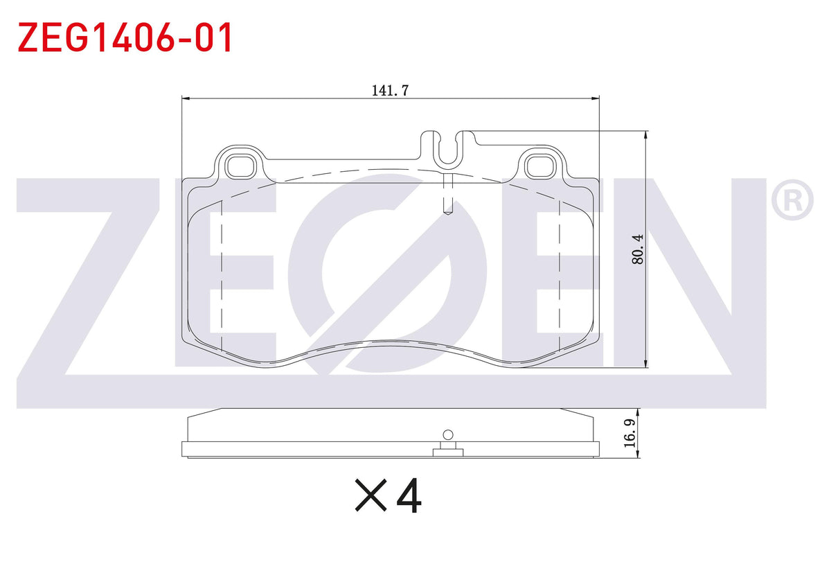 Zegen ZEG1406-01 Brake Pad Front Mercedes CLS (C218) CLS 350 CDI 2012 — Brake Pads