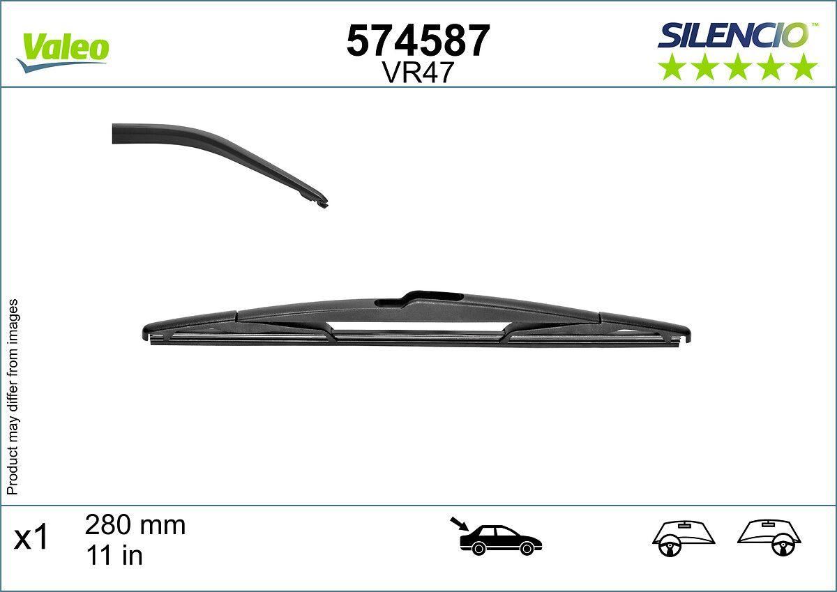 Valeo 574587 Silencio Wiper Rear Lhd Rhd Vr47 (X1)