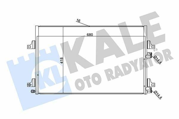 Kale Radiator 345290 - Climate Radiator (Condenser) for Espace IV — Radiators & Fans