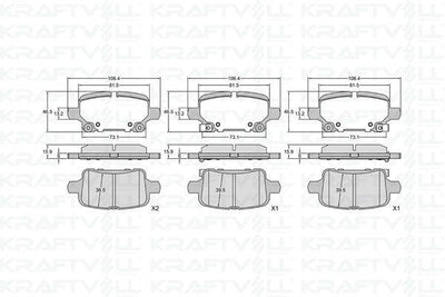 Kraftvoll 07010395 Rear Brake Pad Opel Insignia B 17 18 > — Brake Pads