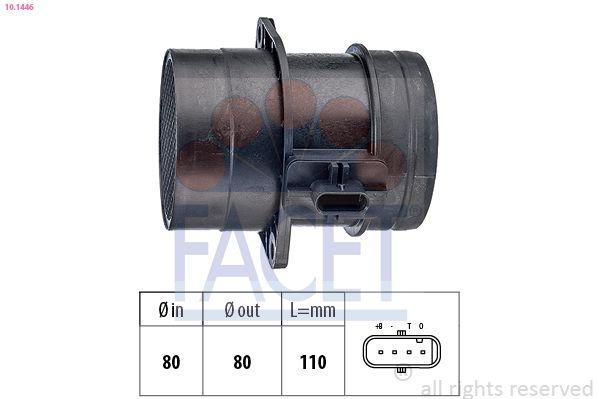 Facet 10.1446 Air Mass Air Flow Sensor Q5/Caddy III/Passat CC/Polo/Scirocco/Tiguan/Transporter T6 — Engine Management Sensors