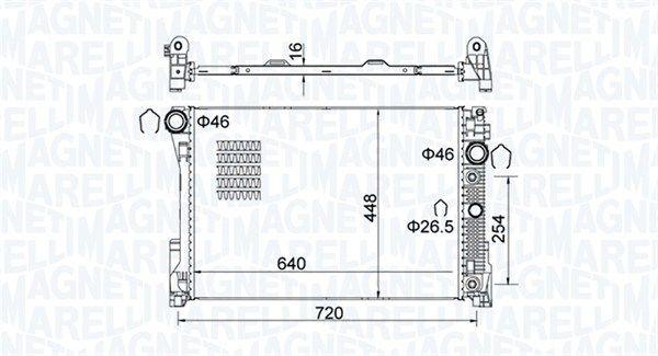 Magneti Marelli 350213163300 Water Radiator W204 M271-646 07-13 — Radiators & Fans